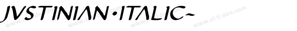 Justinian Italic字体转换